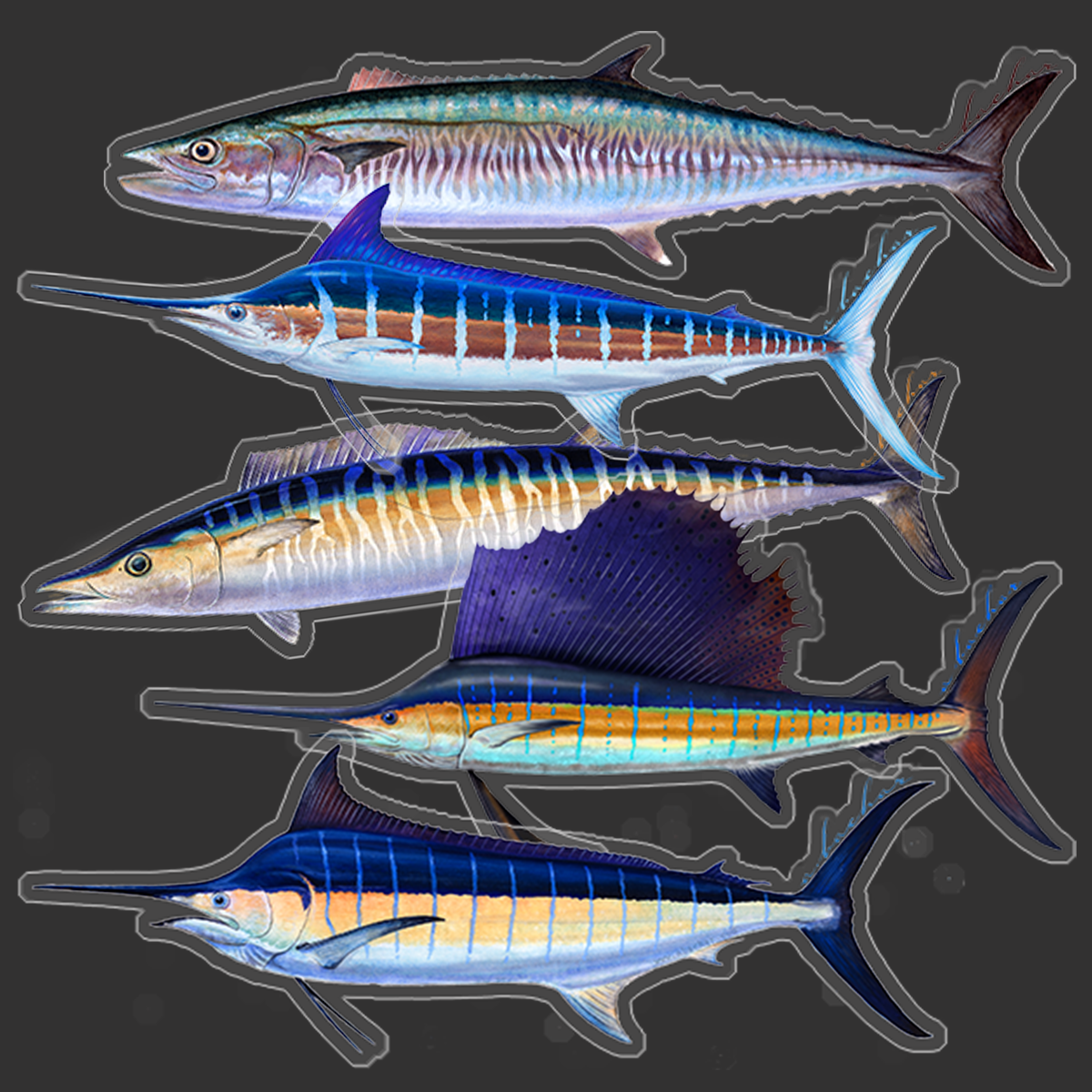 Pelagic sticker combo pack (SP) - Studio Abachar