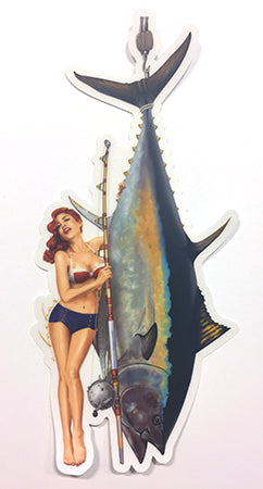 Fish Stickers  Original Caroline Bluefin Pinup 8” Fish Decals by Studio  Abachar