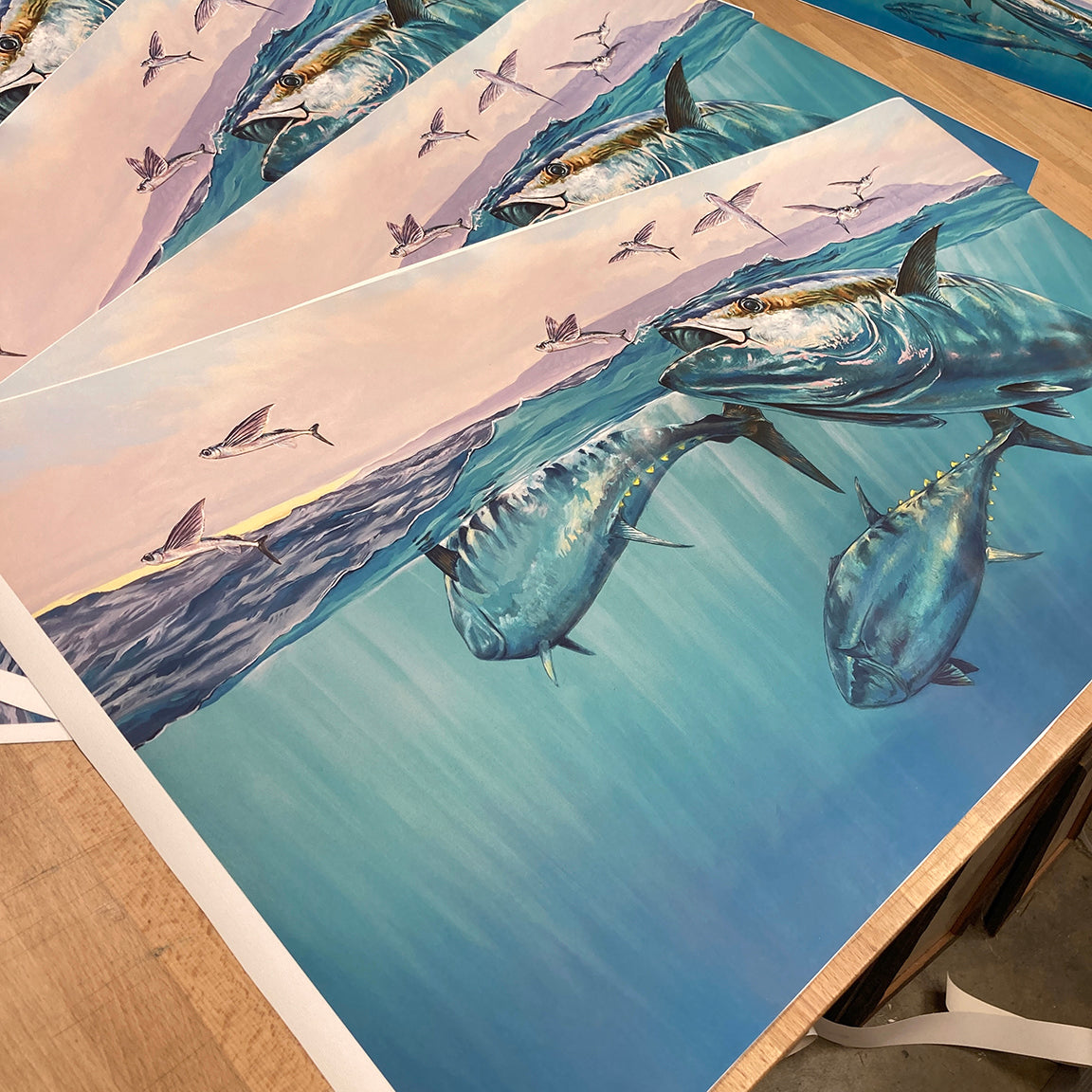 Sale on Limited Edition Socal Coastal fishing art framed, prints