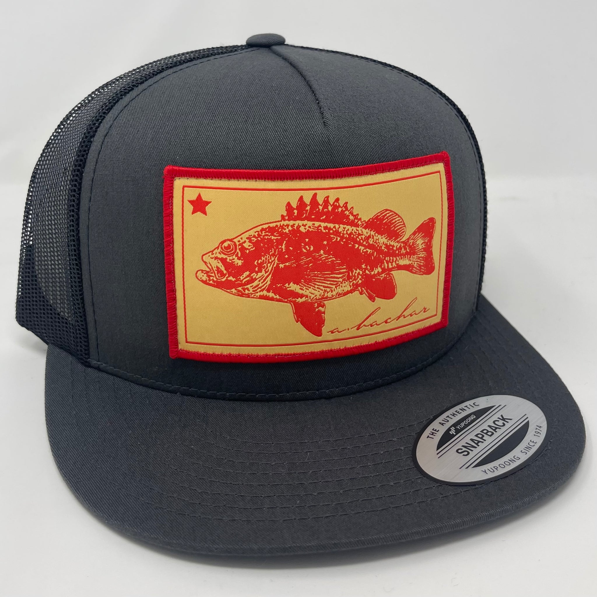 Vintage Fish Bass Fishing Hat Cap Adjustable Snapback 